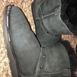 black fur boots